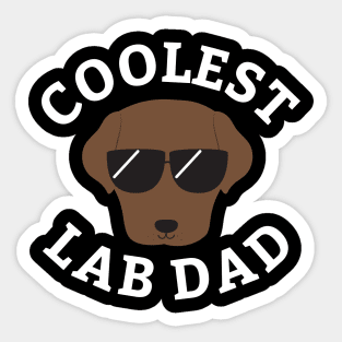 Coolest Choco Lab Dad Labrador Retriever Sticker